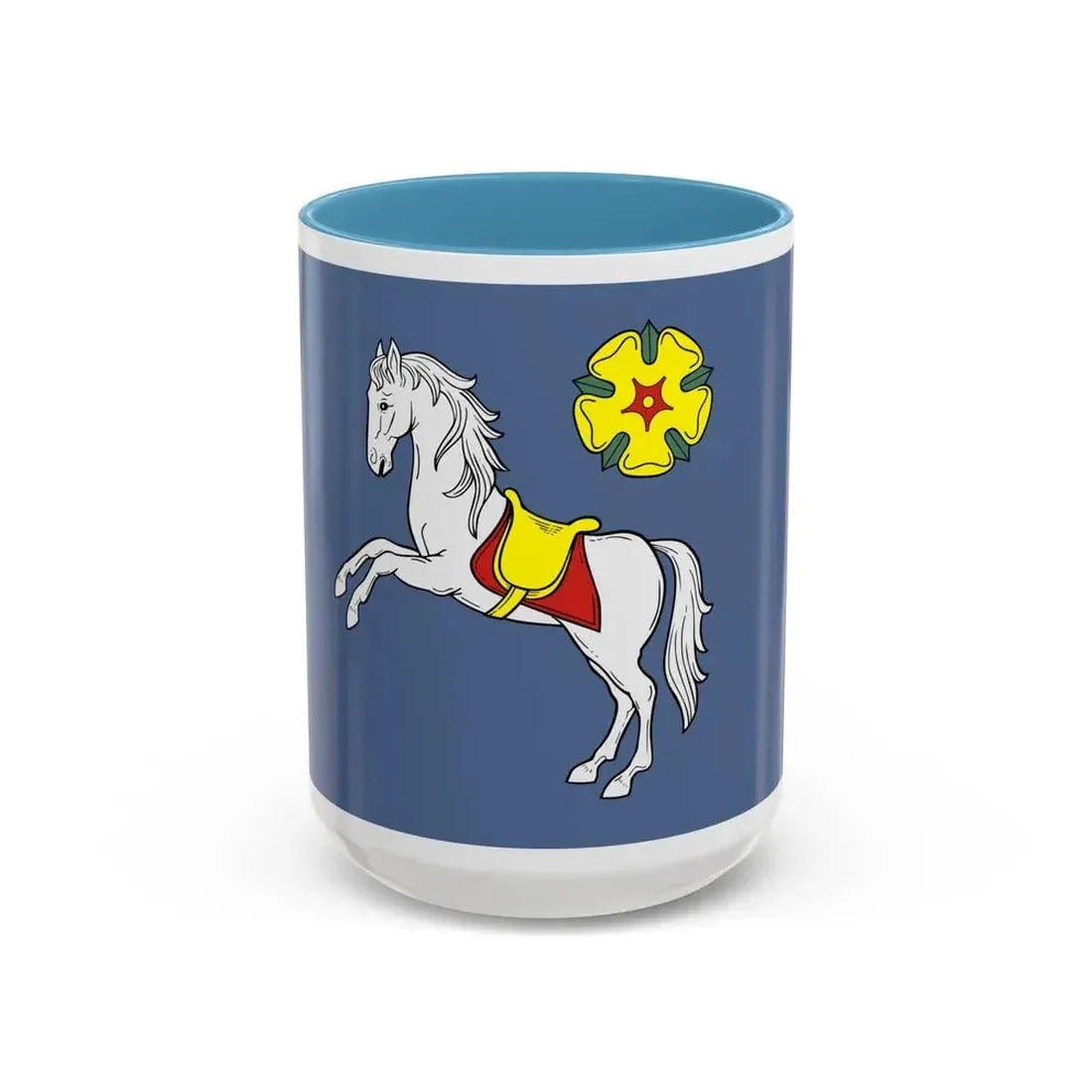 Flag of Ostrava Czech Republic - Accent Coffee Mug 15oz Light Blue - Go Mug Yourself