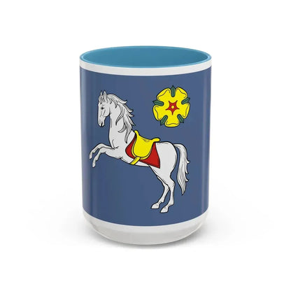 Flag of Ostrava Czech Republic - Accent Coffee Mug 15oz Light Blue - Go Mug Yourself