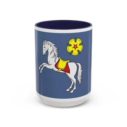 Flag of Ostrava Czech Republic - Accent Coffee Mug 15oz Navy - Go Mug Yourself