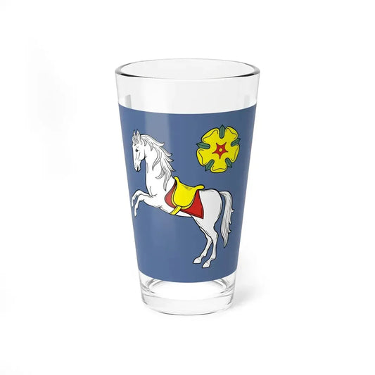 Flag of Ostrava Czech Republic - Pint Glass 16oz 16oz - Go Mug Yourself