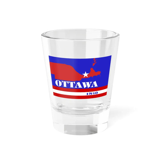 Flag of Ottawa County Ohio (United States) Shot Glass 1.5oz 1.5oz - Go Mug Yourself