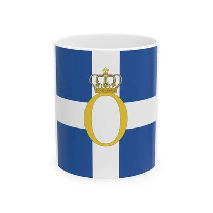 Flag of Otto of Greece (Greece) White Coffee Mug 11oz - Go Mug Yourself