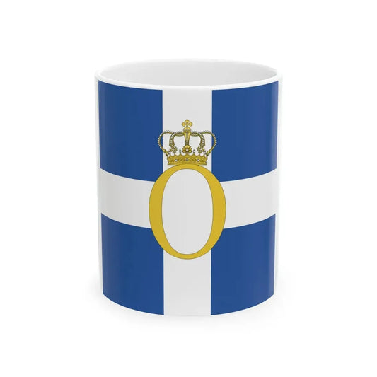 Flag of Otto of Greece (Greece) White Coffee Mug 11oz - Go Mug Yourself