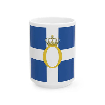 Flag of Otto of Greece (Greece) White Coffee Mug 15oz - Go Mug Yourself