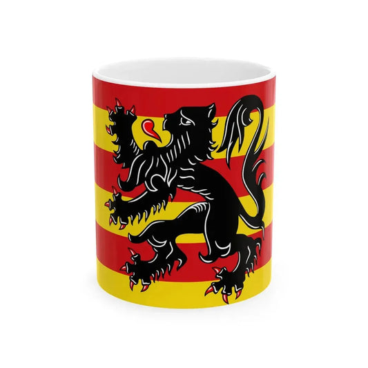 Flag of Oudenaarde (Belgium) White Coffee Mug 11oz - Go Mug Yourself
