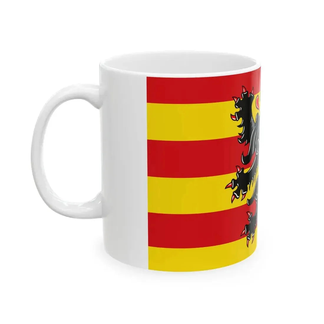 Flag of Oudenaarde (Belgium) White Coffee Mug - Go Mug Yourself