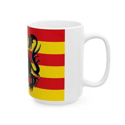 Flag of Oudenaarde (Belgium) White Coffee Mug - Go Mug Yourself
