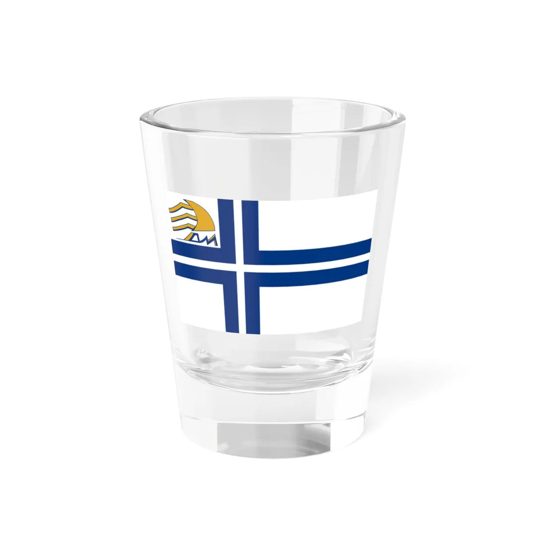 Flag of Oulun Merenkävijät (Finland) Shot Glass 1.5oz 1.5oz - Go Mug Yourself