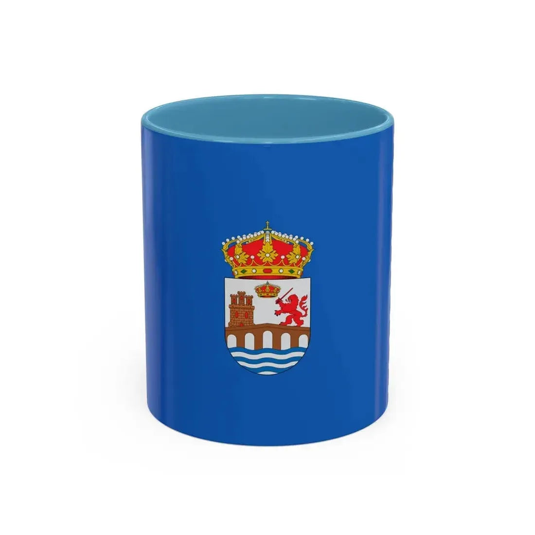 Flag of Ourense Spain - Accent Coffee Mug 11oz Light Blue - Go Mug Yourself