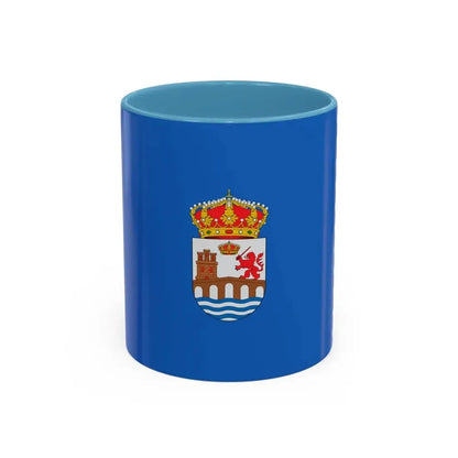 Flag of Ourense Spain - Accent Coffee Mug 11oz Light Blue - Go Mug Yourself