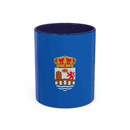 Flag of Ourense Spain - Accent Coffee Mug 11oz Navy - Go Mug Yourself
