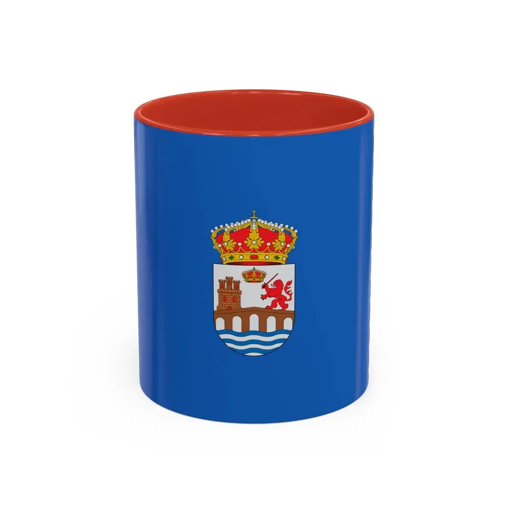 Flag of Ourense Spain - Accent Coffee Mug 11oz Red - Go Mug Yourself