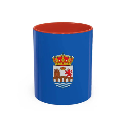 Flag of Ourense Spain - Accent Coffee Mug 11oz Red - Go Mug Yourself