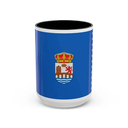Flag of Ourense Spain - Accent Coffee Mug 15oz Black - Go Mug Yourself