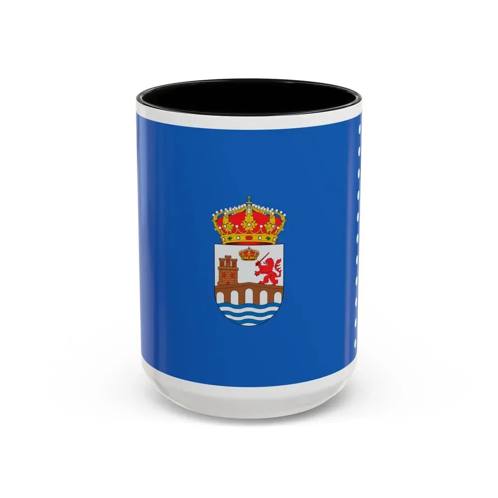 Flag of Ourense Spain - Accent Coffee Mug 15oz Black - Go Mug Yourself