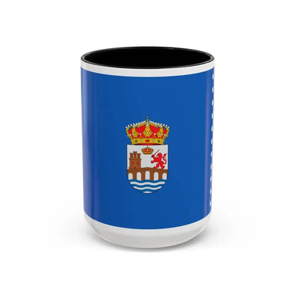 Flag of Ourense Spain - Accent Coffee Mug 15oz Black - Go Mug Yourself