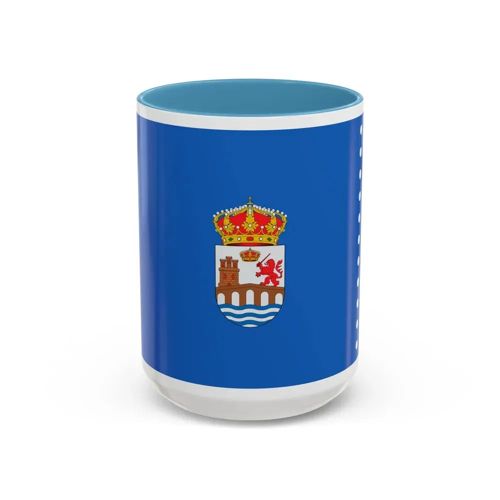 Flag of Ourense Spain - Accent Coffee Mug 15oz Light Blue - Go Mug Yourself