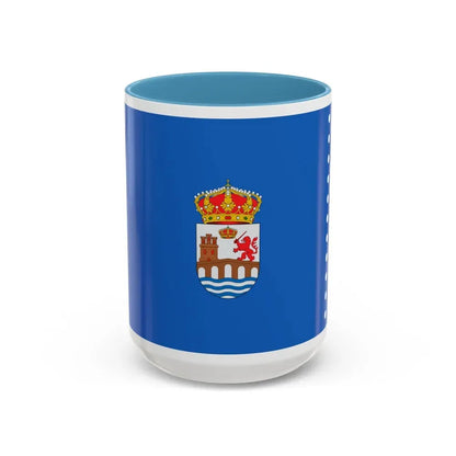 Flag of Ourense Spain - Accent Coffee Mug 15oz Light Blue - Go Mug Yourself