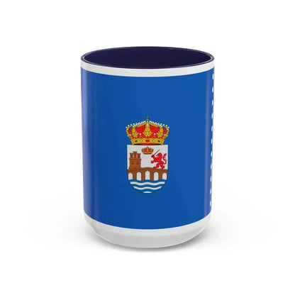 Flag of Ourense Spain - Accent Coffee Mug 15oz Navy - Go Mug Yourself