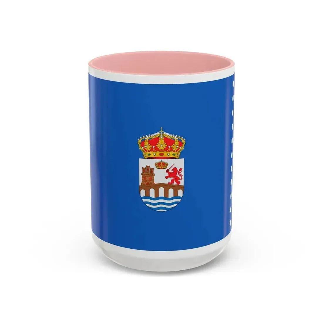 Flag of Ourense Spain - Accent Coffee Mug 15oz Pink - Go Mug Yourself