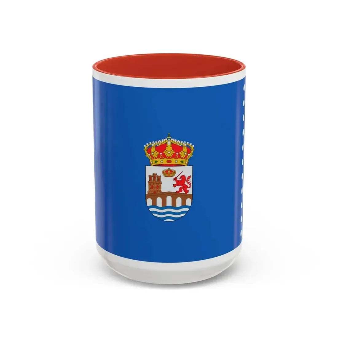 Flag of Ourense Spain - Accent Coffee Mug 15oz Red - Go Mug Yourself