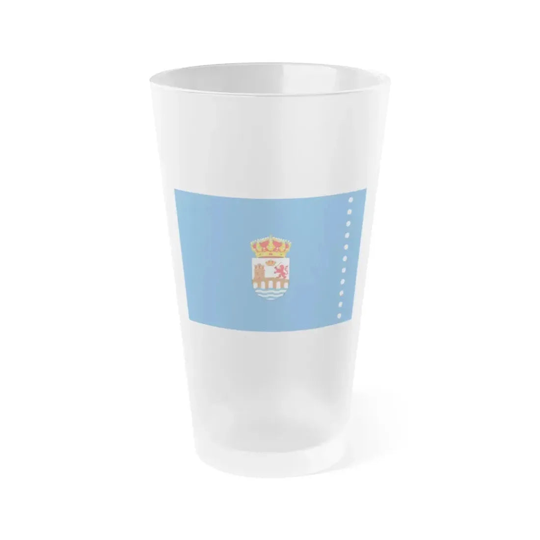 Flag of Ourense Spain - Frosted Pint Glass 16oz 16oz Frosted - Go Mug Yourself