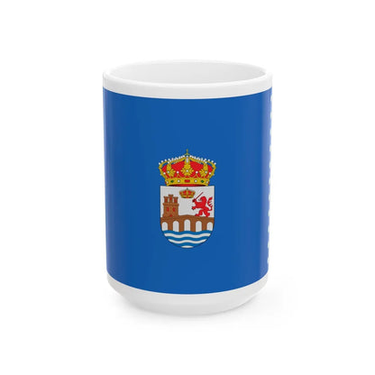 Flag of Ourense Spain - White Coffee Mug-15oz-Go Mug Yourself