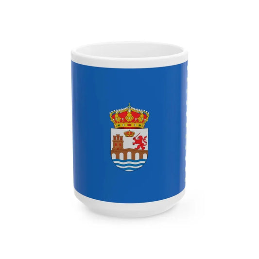 Flag of Ourense Spain - White Coffee Mug 15oz - Go Mug Yourself