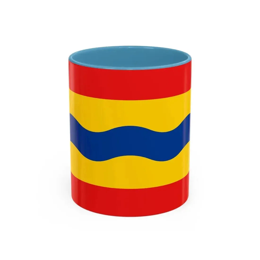 Flag of Overijssel Netherlands - Accent Coffee Mug 11oz Light Blue - Go Mug Yourself