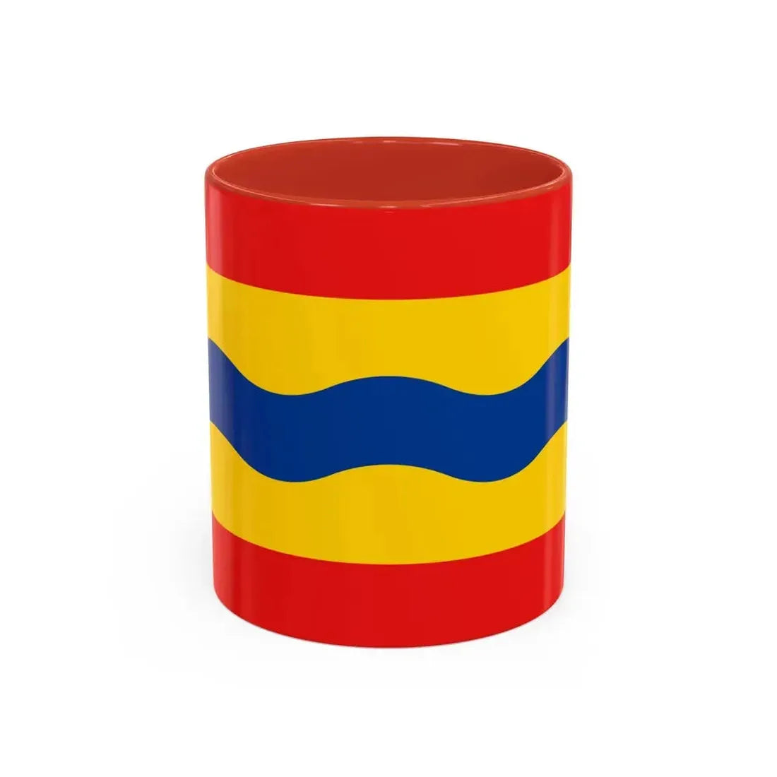 Flag of Overijssel Netherlands - Accent Coffee Mug 11oz Red - Go Mug Yourself