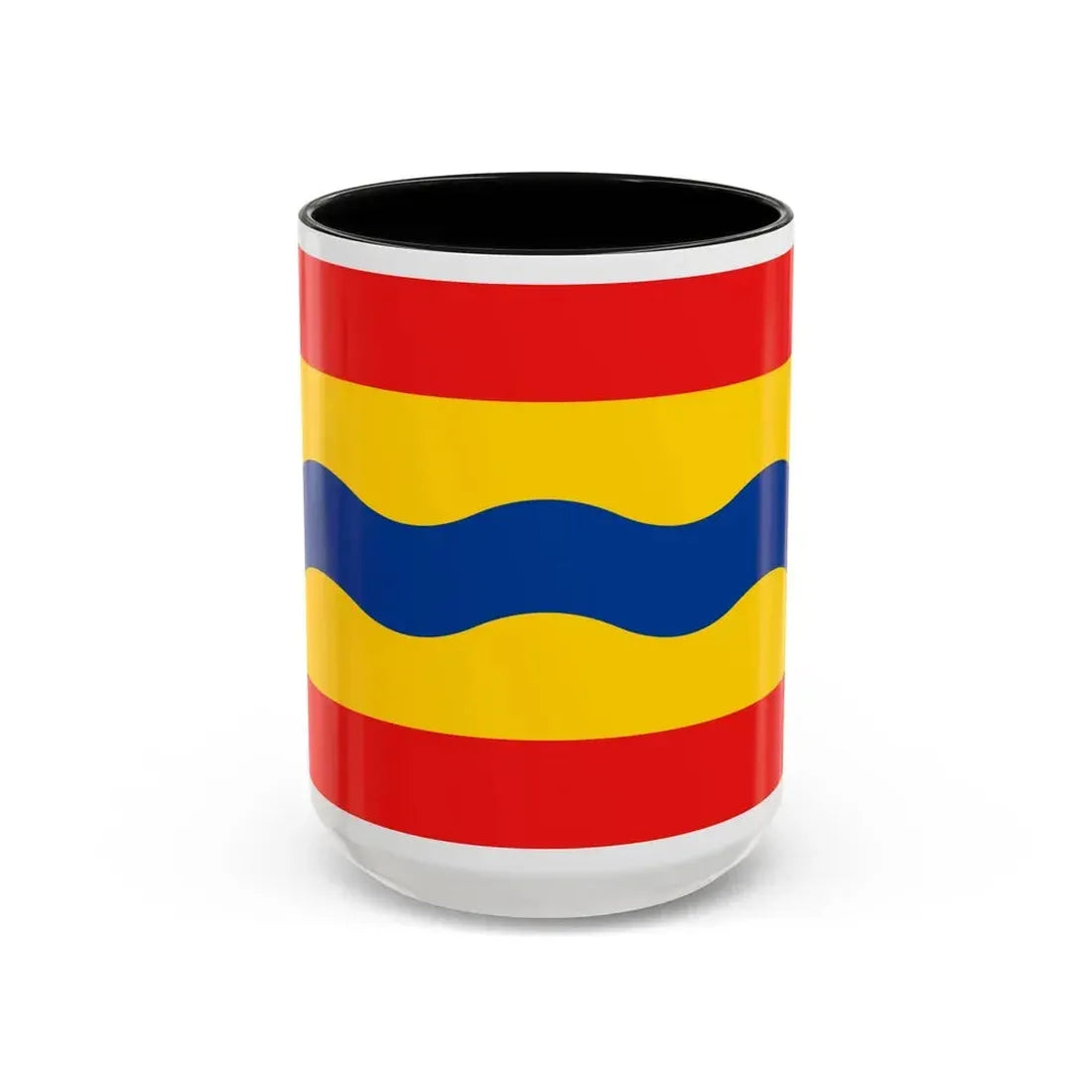 Flag of Overijssel Netherlands - Accent Coffee Mug 15oz Black - Go Mug Yourself
