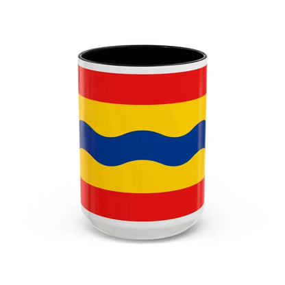 Flag of Overijssel Netherlands - Accent Coffee Mug 15oz Black - Go Mug Yourself
