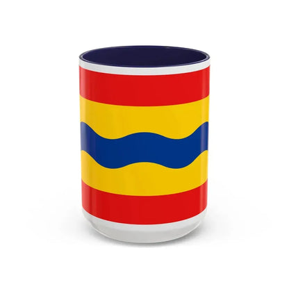 Flag of Overijssel Netherlands - Accent Coffee Mug 15oz Navy - Go Mug Yourself