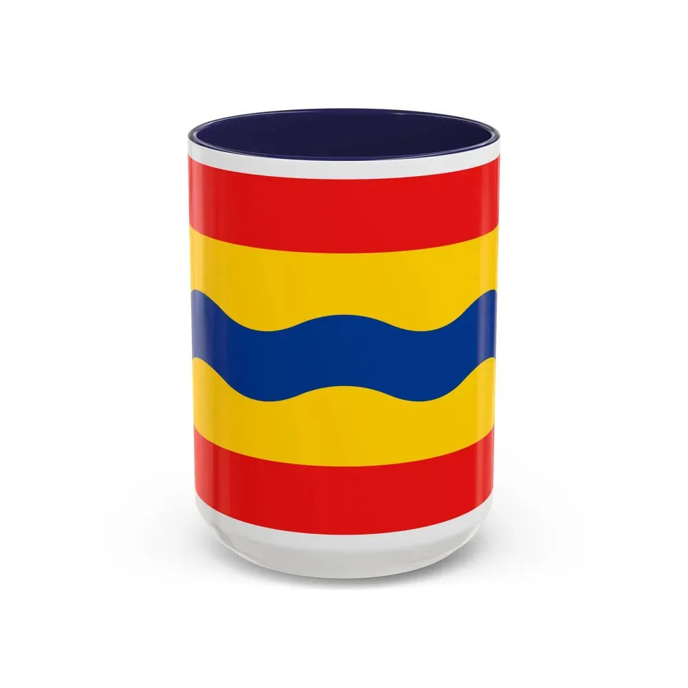 Flag of Overijssel Netherlands - Accent Coffee Mug 15oz Navy - Go Mug Yourself