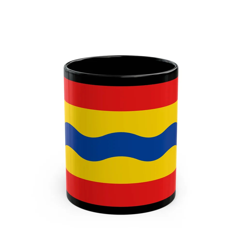 Flag of Overijssel Netherlands - Black Coffee Mug-11oz-Go Mug Yourself