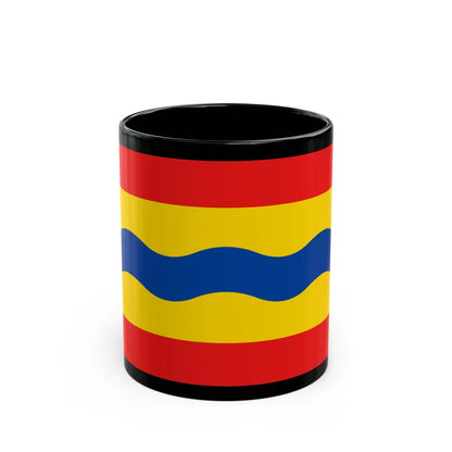 Flag of Overijssel Netherlands - Black Coffee Mug-11oz-Go Mug Yourself