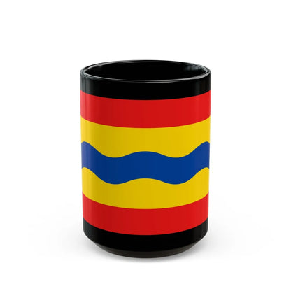 Flag of Overijssel Netherlands - Black Coffee Mug-15oz-Go Mug Yourself