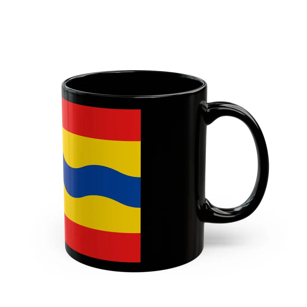 Flag of Overijssel Netherlands - Black Coffee Mug-Go Mug Yourself