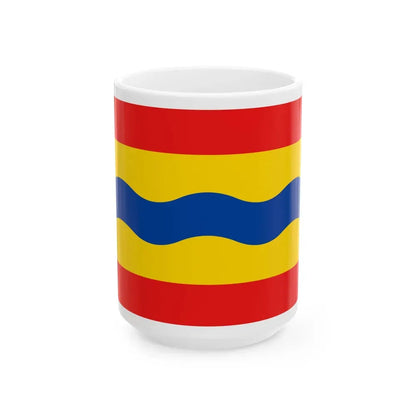Flag of Overijssel Netherlands - White Coffee Mug 15oz - Go Mug Yourself