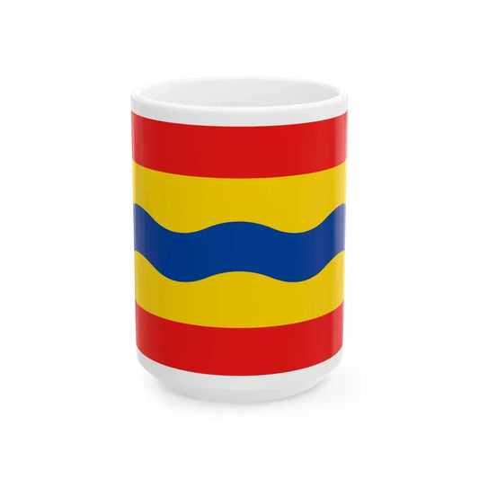 Flag of Overijssel Netherlands - White Coffee Mug 15oz - Go Mug Yourself