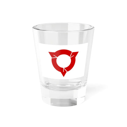 Flag of Owariasahi Aichi red version (Japan) Shot Glass 1.5oz 1.5oz - Go Mug Yourself