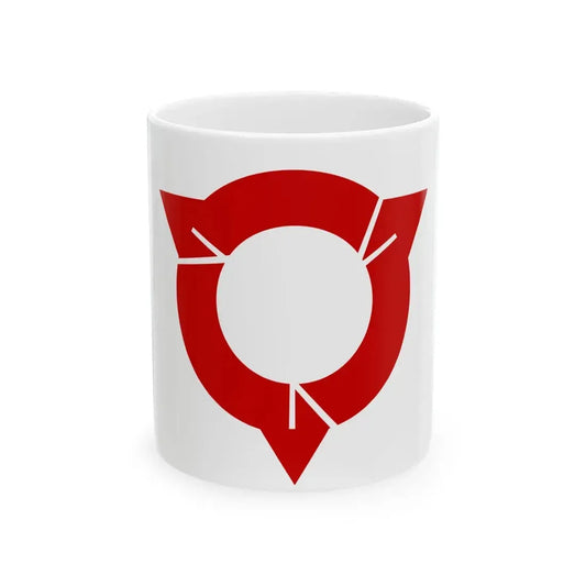 Flag of Owariasahi Aichi red version (Japan) White Coffee Mug 11oz - Go Mug Yourself