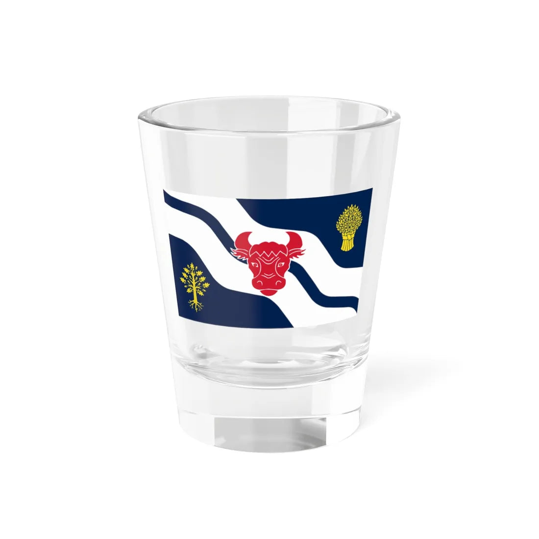 Flag of Oxfordshire (England) Shot Glass 1.5oz 1.5oz - Go Mug Yourself