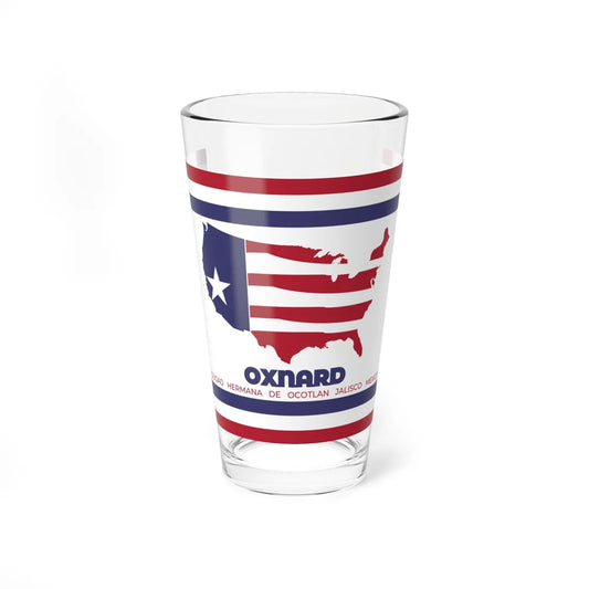 Flag of Oxnard California (United States) Pint Glass 16oz 16oz - Go Mug Yourself
