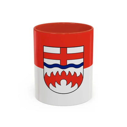 Flag of Paderborn Germany - Accent Coffee Mug 11oz Red - Go Mug Yourself