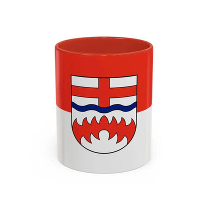 Flag of Paderborn Germany - Accent Coffee Mug 11oz Red - Go Mug Yourself
