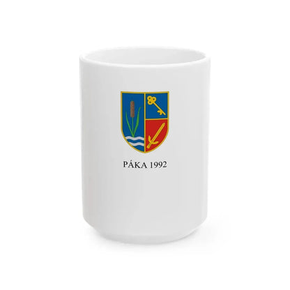 Flag of Paka (Hungary) White Coffee Mug 15oz - Go Mug Yourself
