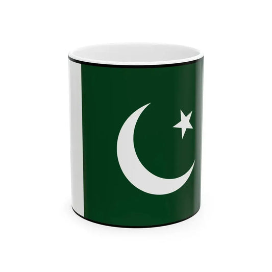 Flag of Pakistan bordered (Pakistan) White Coffee Mug 11oz - Go Mug Yourself