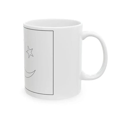 Flag of Pakistan colouring page (Pakistan) White Coffee Mug - Go Mug Yourself