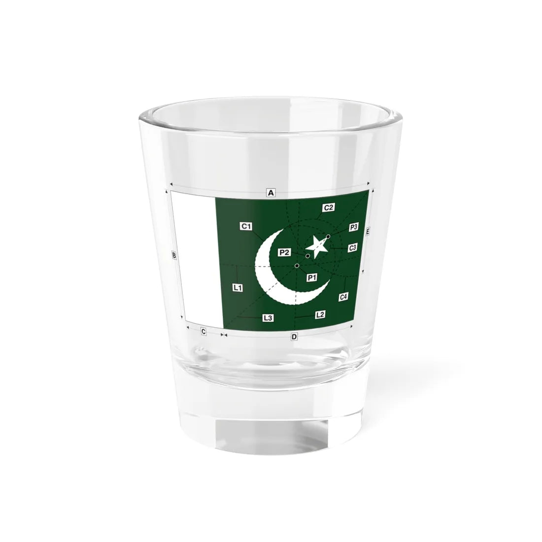 Flag of Pakistan Construction (Pakistan) Shot Glass 1.5oz 1.5oz - Go Mug Yourself